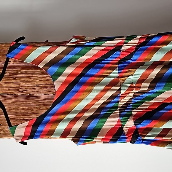 NWT TOMCSANYI ZIRC sleeveless stripe wide leg jumpsuit sz L sustainable Budapest - Picture 9 of 15